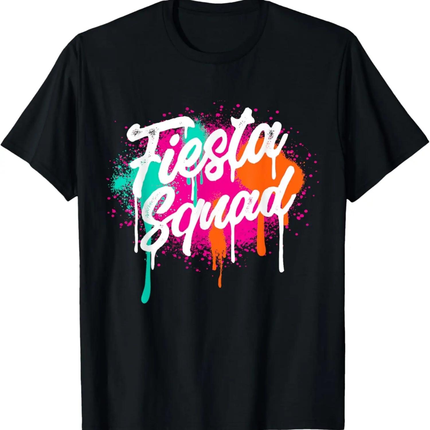 Cinco de Mayo 2024 Fiesta Squad Fiesta Mexican Colorful T-Shirt S