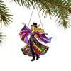 Cattura Sole Dama Danzante Yousheng, Girandola in Vetro Colorato Fatta a Mano, Cattura Luce Solare Sospesa in Stile Boho per Finestra Giardino Portico