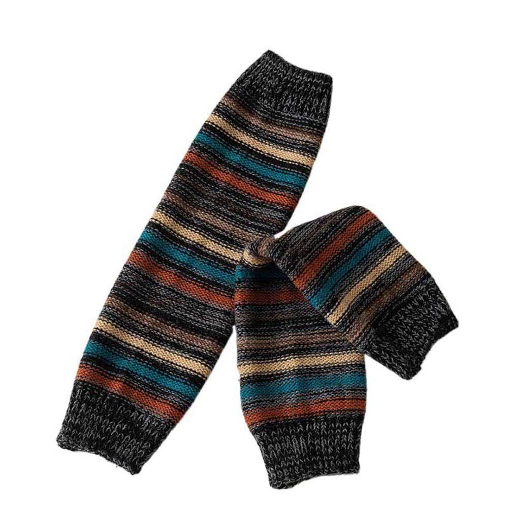 

Coarse Knit Leg Warm Socks Knee Pads Knee Cover Japanese Style Women Leg Warmers Travel чёрный