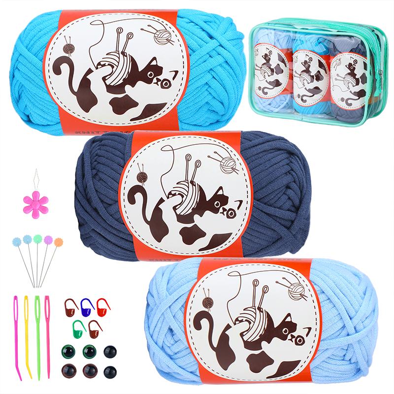 

Пряжа для начинающих Вязание крючком Простая пряжа для начинающих с легко видимыми стежками Пряжа для сумки Брелок Цветок Животное