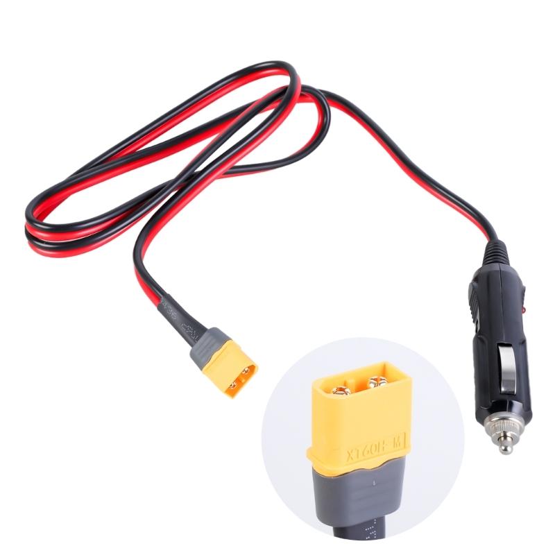 Durability 14AWG 12V XT60 Male to Car Power Socket Male Plugs Cable for Solar Panel and Portability Power Stations