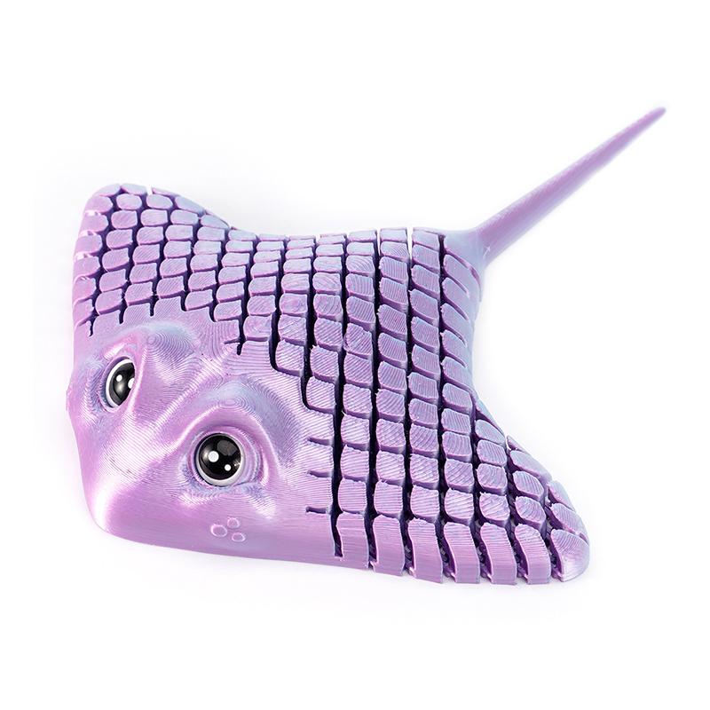3D Printed Manta Ray Fidget Toy Multicolor Articulated Sensory Toy Manta Rays And Devil Fish Animal Models Home Desktop Ornament
