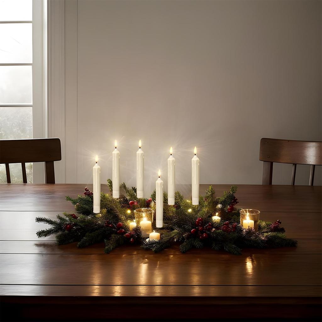 Flameless Candles Candlelight Flickering Electronic Lights 6-Piece Flickering Flameless Candles For Halloween Wedding Christmas