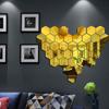 6p200mm Hexagon Mirror Wall Sticker Decal Home Decor DIY Big Acrylic Self-Adhesive Art Wall Mirrors Model Decoration 200mm Large