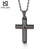 Kalen Hiphop Cross Pendant Necklace Men's Punk Charm Stainless Steel Jewelry Vintage Cross Accessories