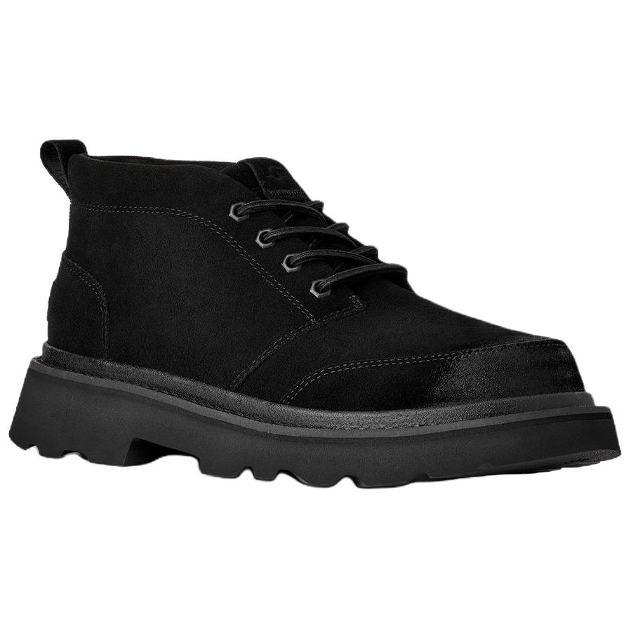 UGG Chukka Lug Leather Lace-Up Comfortable Ankle Boots Men Boots Black 1171113-BLK