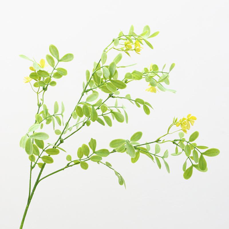 Имитация стены из растений Мягкий клей на ощупь Листья акации Окно отеля Украшения — фото 8