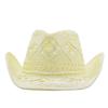 Foldable Unisex Cowboy Hat Hollow Out Roll Up Jazz Hat Casual Beach Sun Hat