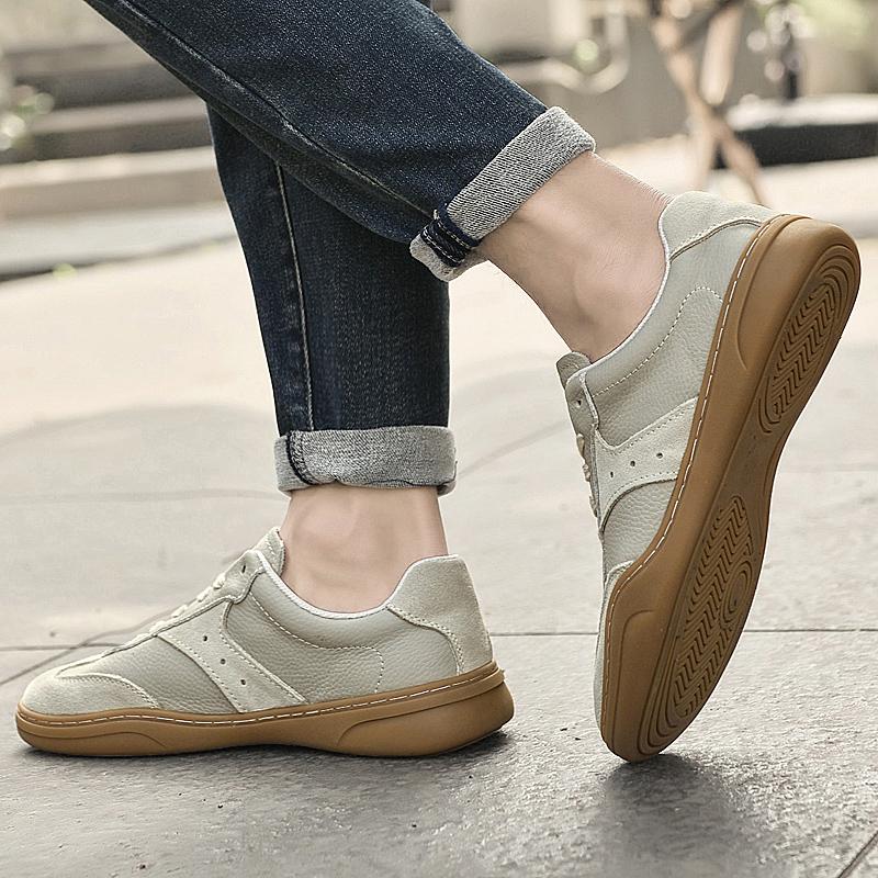 Fashion Men's Genuine Leather Sneakers Casual Fashion Walking Shoes Comfortable Skate Shoes for Men High Quality Male Vulcanize Shoes