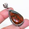 Natural Bloodstone Gemstone Handmade 925 Sterling Silver Pendant 1.81" AP-15515