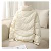 Winter Short Down Cotton Jacket for Women with Stand Collar and Stylish Design