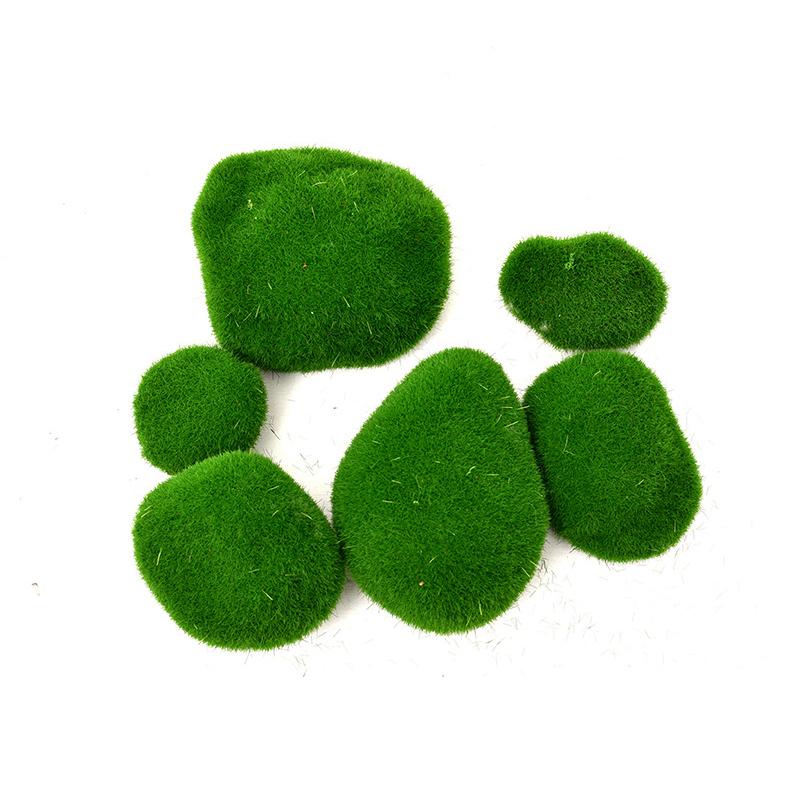 Artificial Green Plants Moss Grass Fake Grass Eternal Life Mini Landscape Crafts for Home Garden Hotel Decoration Straw Mattress