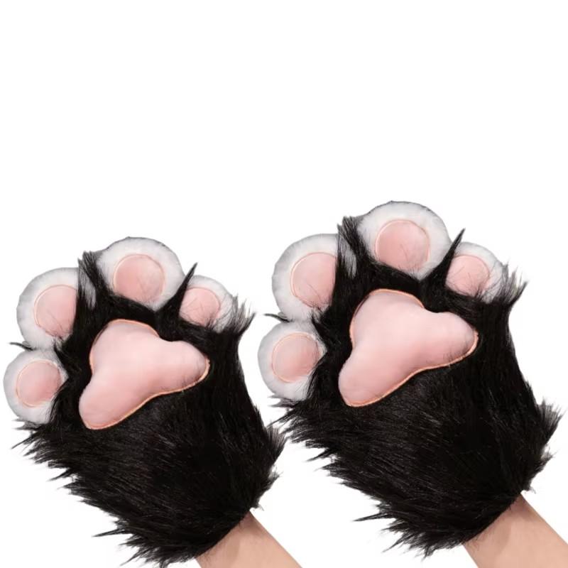 Fandom Poilu Peluche Chat Peluches Gant Aile Douillet Confortable Chaud Usage Intérieur Déclaration de Mode Unique Fans Poilus Modélisation white