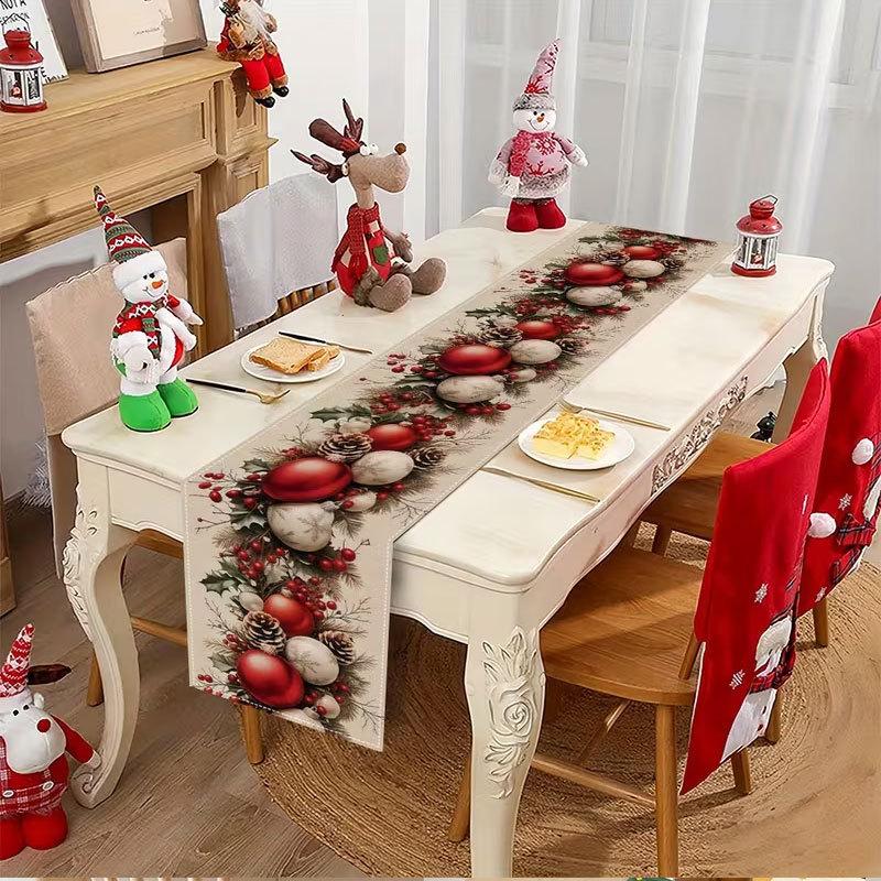 Home Furnishings Christmas Table Flag Printed Shoe Cabinet Table Mat Thickened Anti Slip Bed Flags Machine Washable Tablecloth