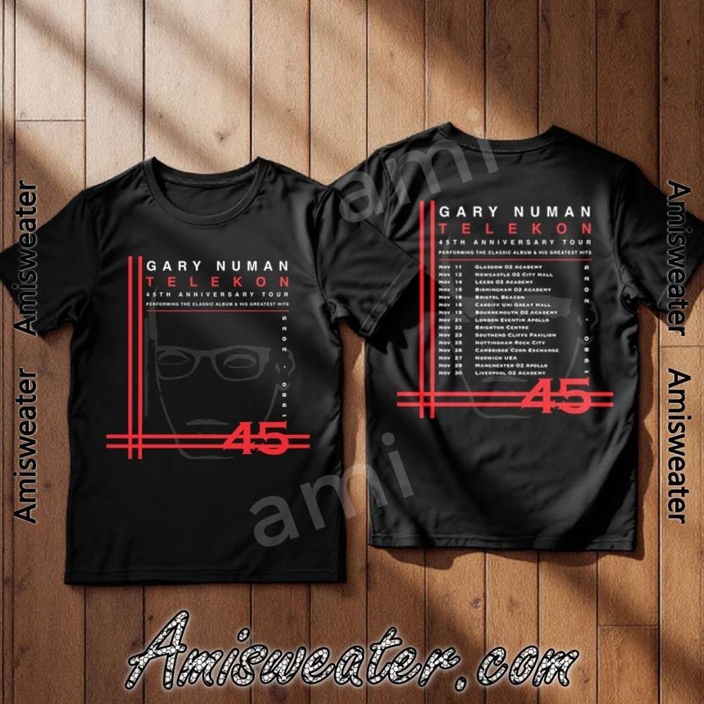 Gary Numan Telekon 45th Anniversary Tour 1980-2025 T-shirt Unisex T-Shirt XXXL