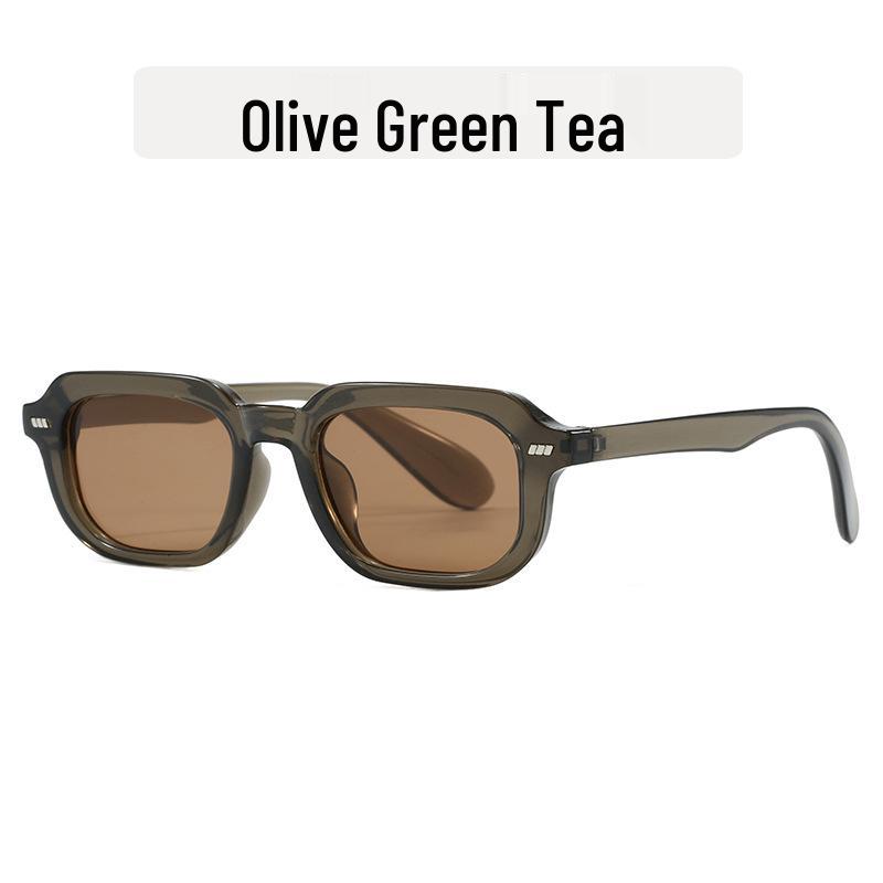 Small Square Frame Rice Nail Sunglasses - European American Style, Trendy Sun Protection Accessories