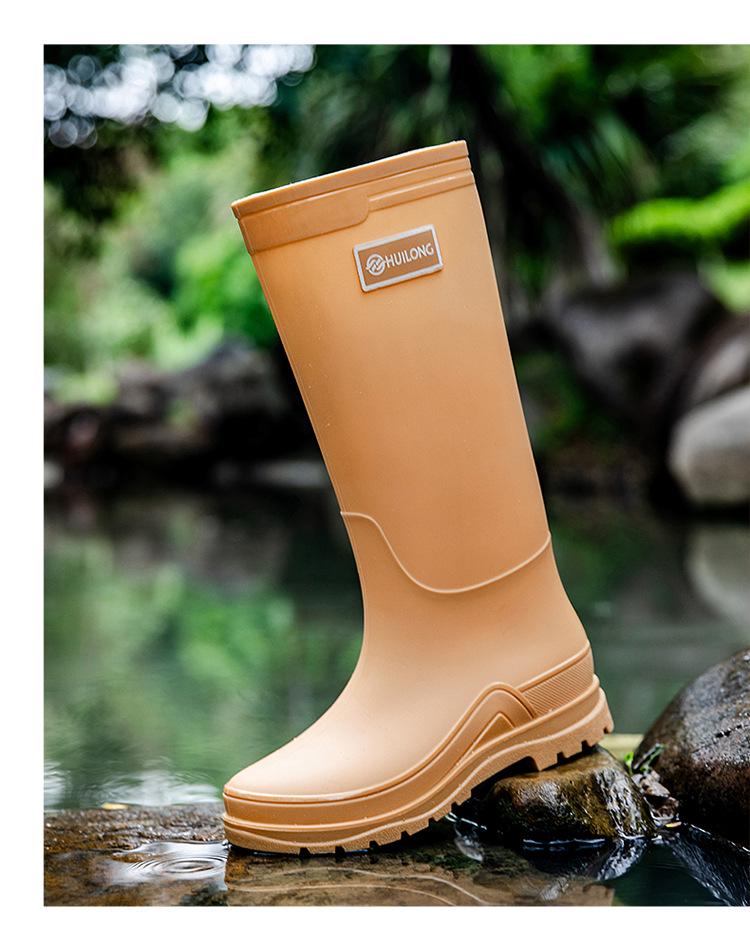 Botas de Lluvia de Caña Alta Impermeables Antideslizantes Elegantes para Mujer para Todas las Estaciones