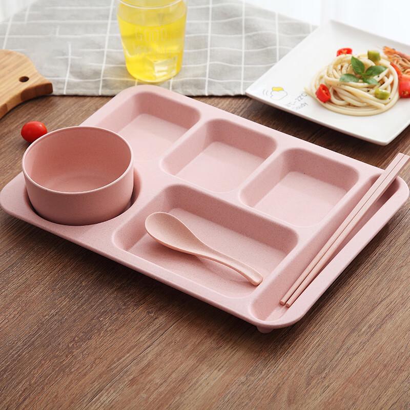 Weizenstroh Unterteilter Speiseteller Set