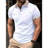 Men's Plaid Button Short Sleeve Polo Shirt.
