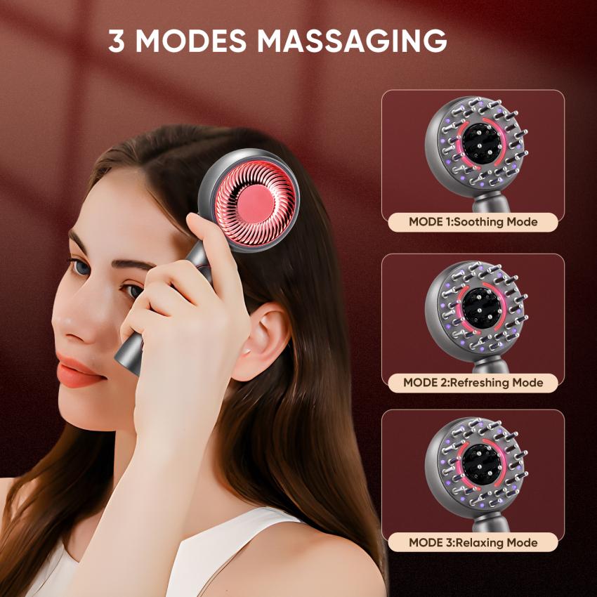 Electric Vibration Massage Comb Portable Hair Follicle Comb Scalp Oil Liquid Applicator Head Massager Hair Growth Anti Loss Care