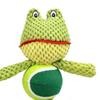 Puppy Teething Toy Green Frog Squeaky Plush Puppy Teeth Chewing Toy with Rope for Home 1PC
