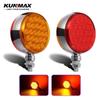 48LED Double Face Single Stud Mount Side Marker Reflective Sealed Light Marker Light Side Brake Light For Heavy-duty Trucks