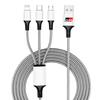 Car Emblem 3in1 Type C Lightning Micro USB Fast Charging Cable for Toyota TRD GR Yaris Corolla Auris Rav4 Land Vios LEVIN Camry Prado