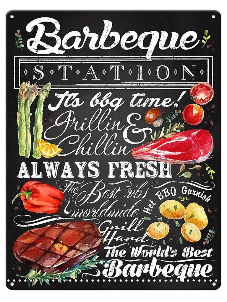 Beer and Snacks Tin Sign 20x30cm, Vintage Pub Wall Art Decor