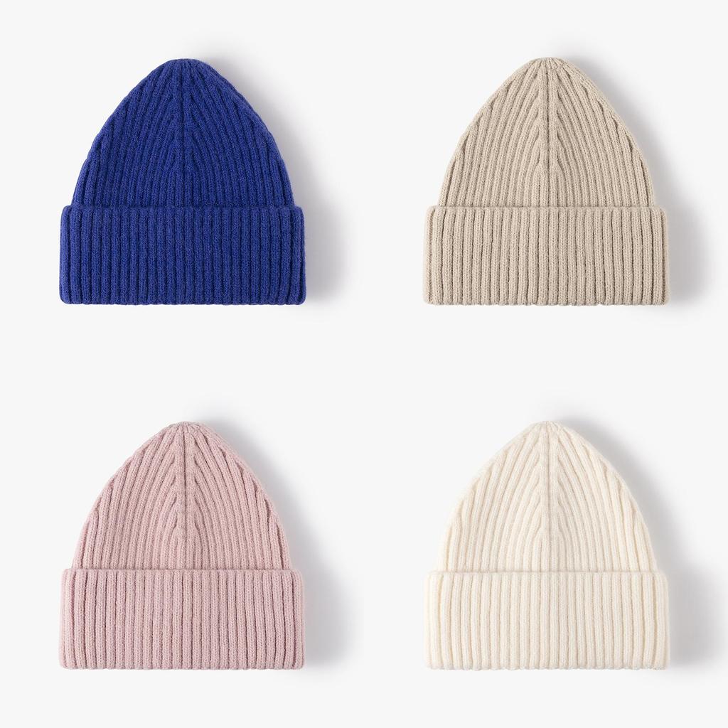 Thick Knitted Beanie For Women With Breathable Sheep Wool For Winter Casual Wear