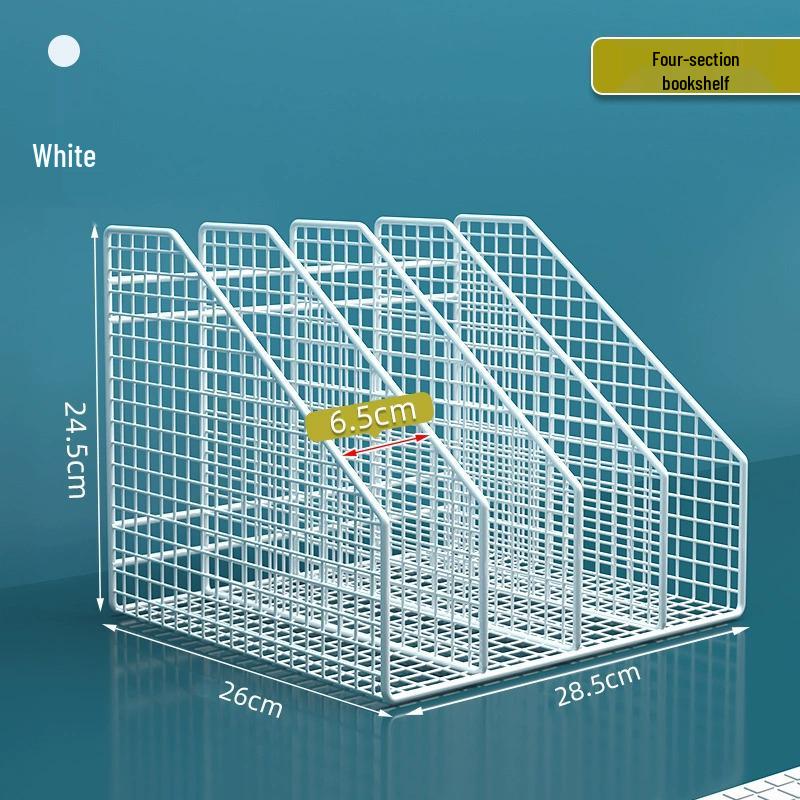 Large Metal Desk Organizer File Holder and Bookshelf