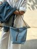 Korean-Style Simple Bucket Bag 2025: Women's Solid Color Shoulder & Crossbody Bag for Casual Commute