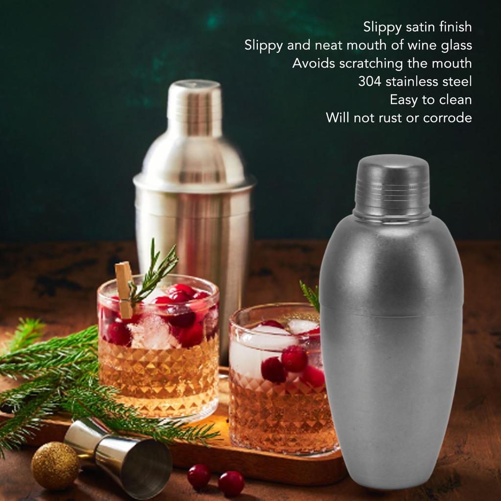 Cocktail Shaker American Style 304 Stainless Steel Cocktail Bartending Mixer Shaker Bar Accessories for Parties Camping Trips