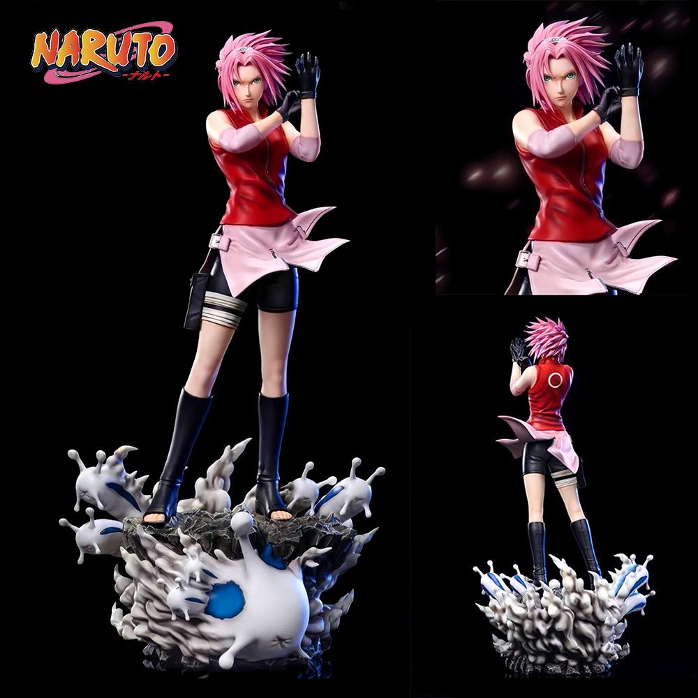 35cm/13.78in Anime NARUTO Figure Haruno Sakura Action Figures Pvc Statue Desktop Ornamen Set Figure Playthings Presents