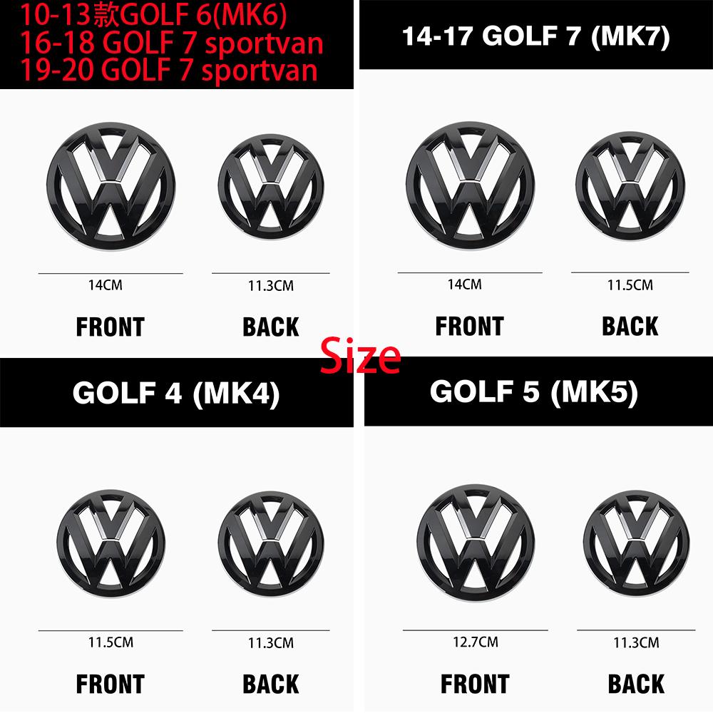 1set Black Hollow out style Car Front Grill Badge Emblem SS15 Stickers Car Logo Accessories For VW Golf 4 5 8(MK8) 7(MK7) sportvan