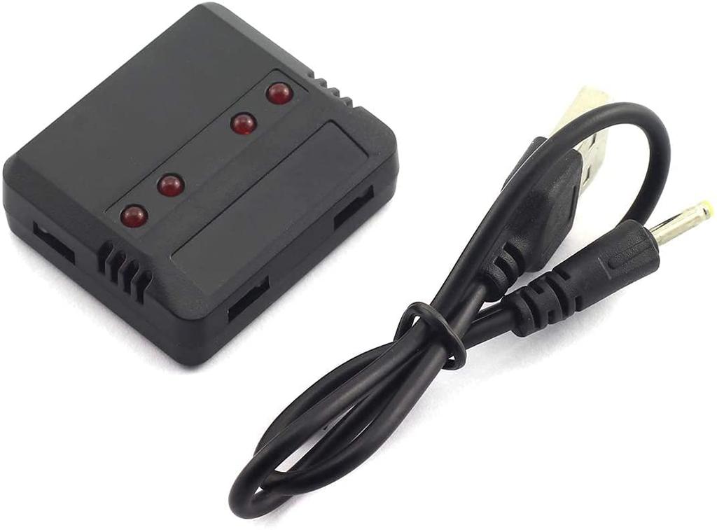 Evrensel USB 1'den 4'e Pil Şarj Cihazı – Hubsan, Wltoys, UDI, JXD, Syma, Holy Stone ile Uyumlu – 3.7V LiPo