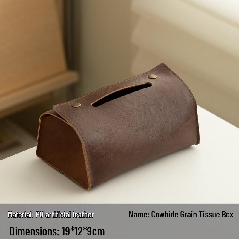 LIEI Leather Tissue Box
