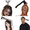Good-8Pcs Halloween Horror Props Blood Ax Saws Knife Headband For Halloween Party Masquerade Props Head Hoop