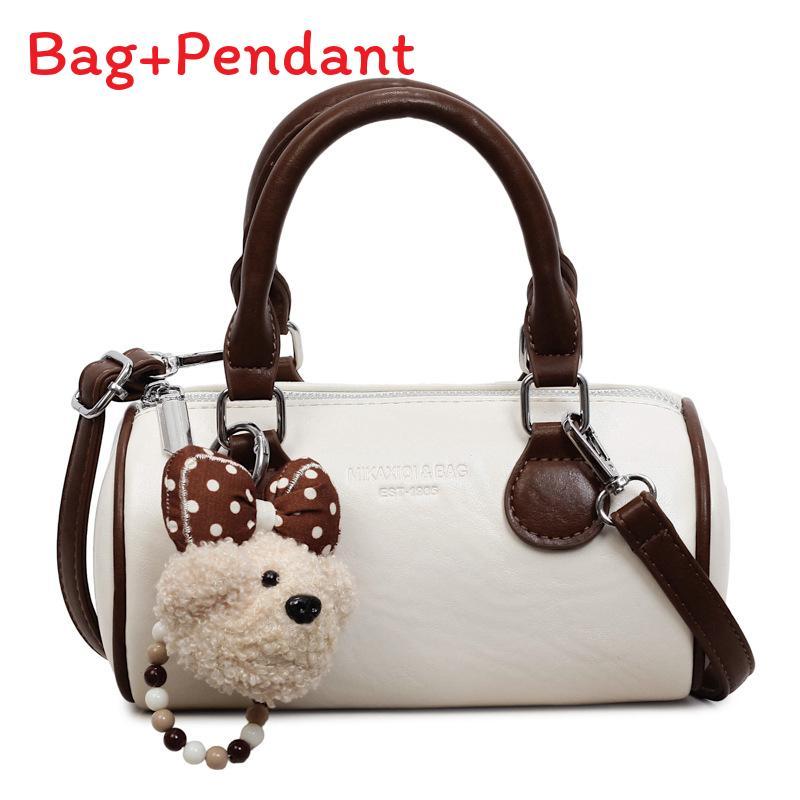 

Urban Minimalist Pu Pouch Shoulder Bag With Zipper Closure For Daily Use білий