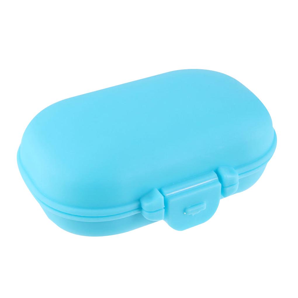 

Портативный пластиковый ящик для хранения с 4 сетками, органайзер для повседневных вещей, держатель-диспенсер синий