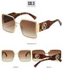 Women's Oversized Square Metal Frame Sunglasses: European & American Trend 3726