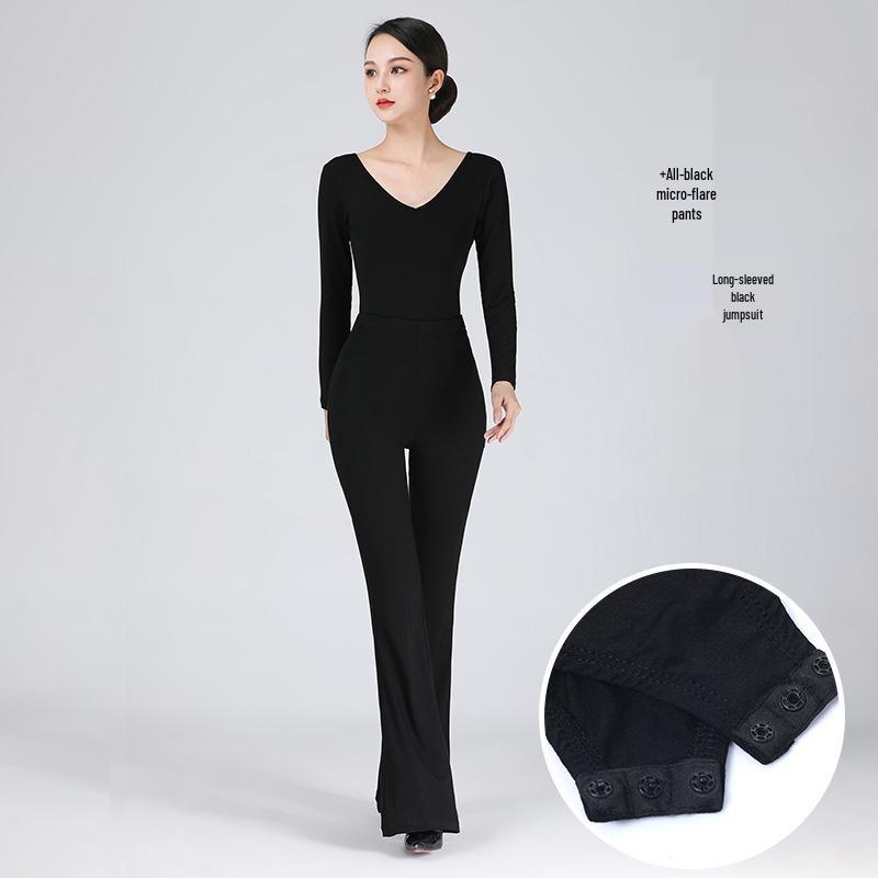 Women's Slim-fit Elegant Dance Practice Suit - Fashion Show and Etiquette Training Set