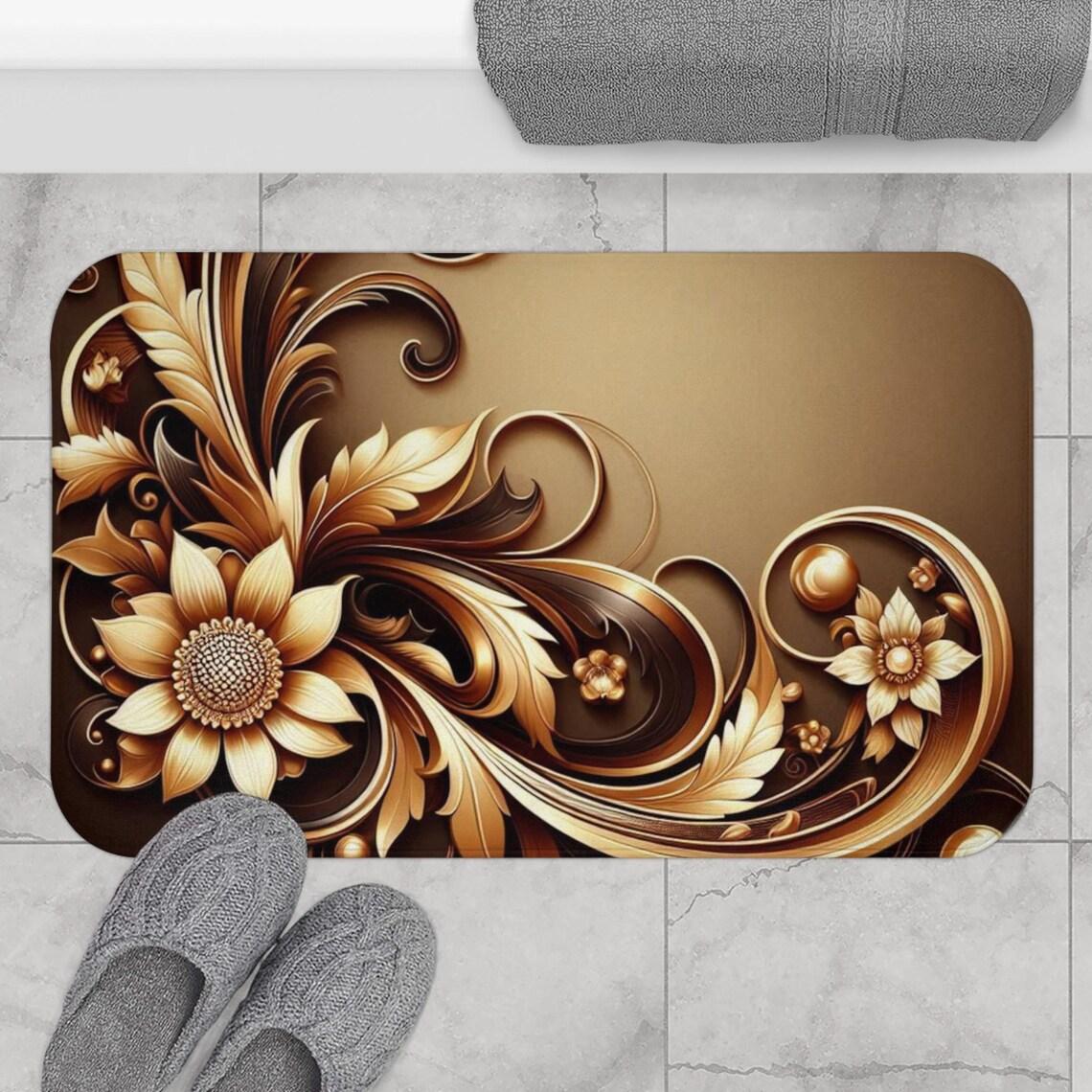 

Vintage Floral Doormat Advanced Carpet for Home Decoration Bedroom Kitchen Home Anti Slip Door Mat 40cm x 60cm