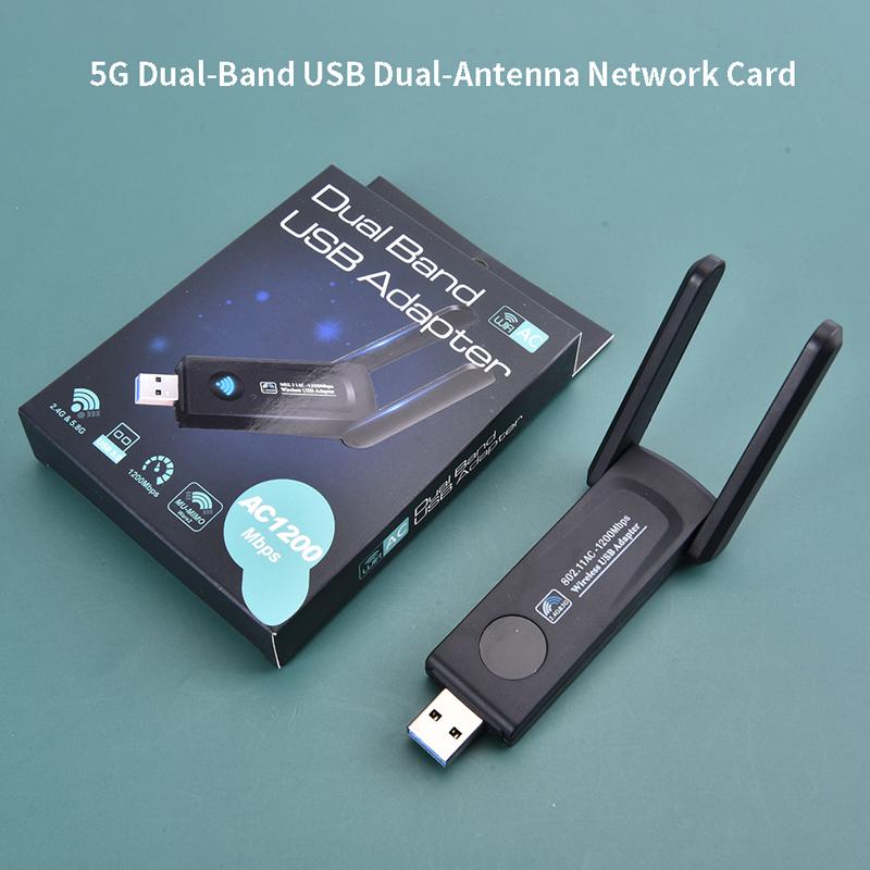 USB 3.0 1200Mbps WLAN-Adapter Dualband 5Ghz 2,4Ghz 802.11Ac WLAN-Antenne