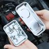 1Pcs Round Square Magnetic Parts Tray Silver Magnet Tool Organizer Stainless Steel Multifunctional Parts Bowl