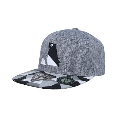 [Withmoons] 100% Cotton Penguin Straight Cap, Adjustable Size TR21421 (Grey)