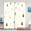 2pcs,Curtains Cute Christmas Trees_a (3) Chic Pattern Curtains Fabric Curtains Holiday Ldeal for Bedroom & Various Living Spaces