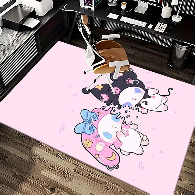 Anime Cartoon Design Office Chair Mat Non-Slip Carpet for Home Decor, Suitable for All Seasons - Perfect Gift for Anime Lovers!E029