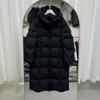 White Duck Down Puff Down Jacket Women's Medium and Long Over-knee Thickened Hooded Winter New Loose Warm Jacket