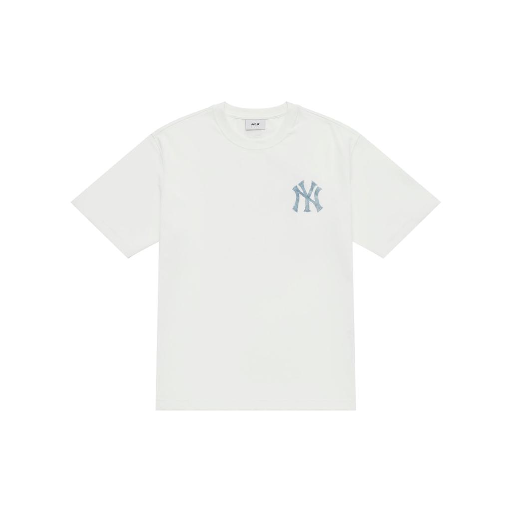 MLB MONOGRAM SS25 T Shirt Unisex White 3ATSM0953-50IVS