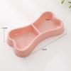 INS Manufacturer's Special Dog Bone Shaped Pet Double Bowl Maca Keel Shaped Dog Double Bowl Pet Bowl for Home Decoration